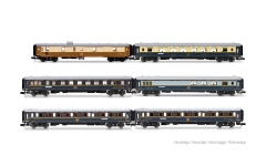 Arnold HN4522 - N - 6-tlg. Set Personenwagen 50 Jahre Orient-Express, Intraflug/CIWL, Ep. IV